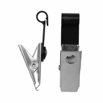 Clip with hook for card holders - Black