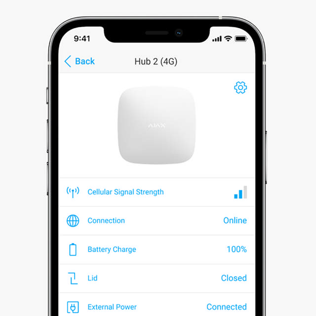 Ajax Hub 2 (2G) - Baseline - White