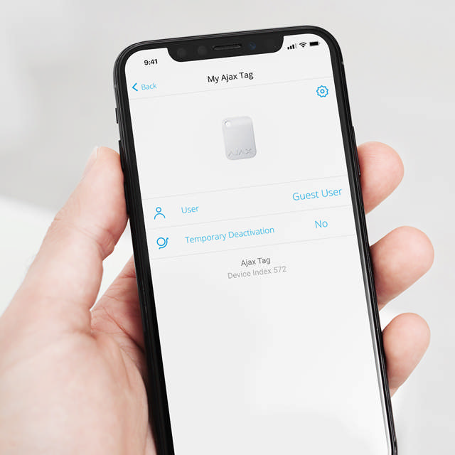 Ajax Tag - ARAS Line - white