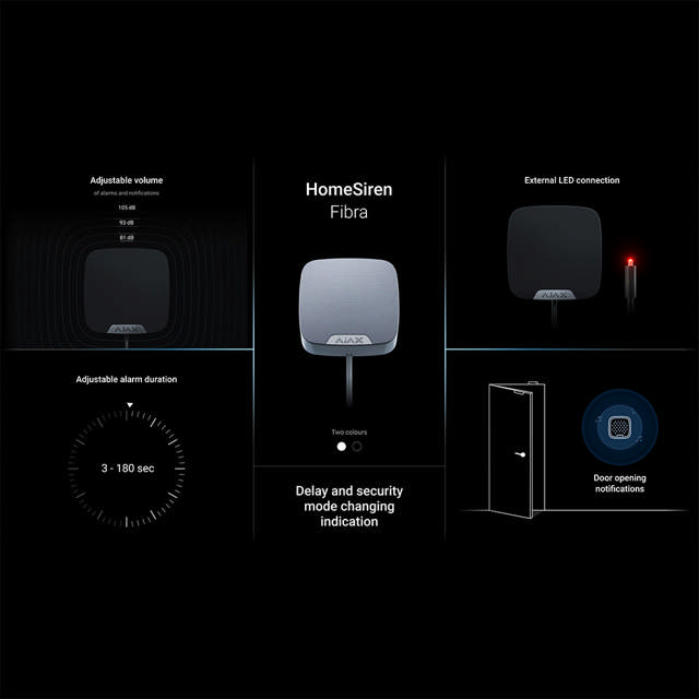Ajax HomeSiren - Fibra - white