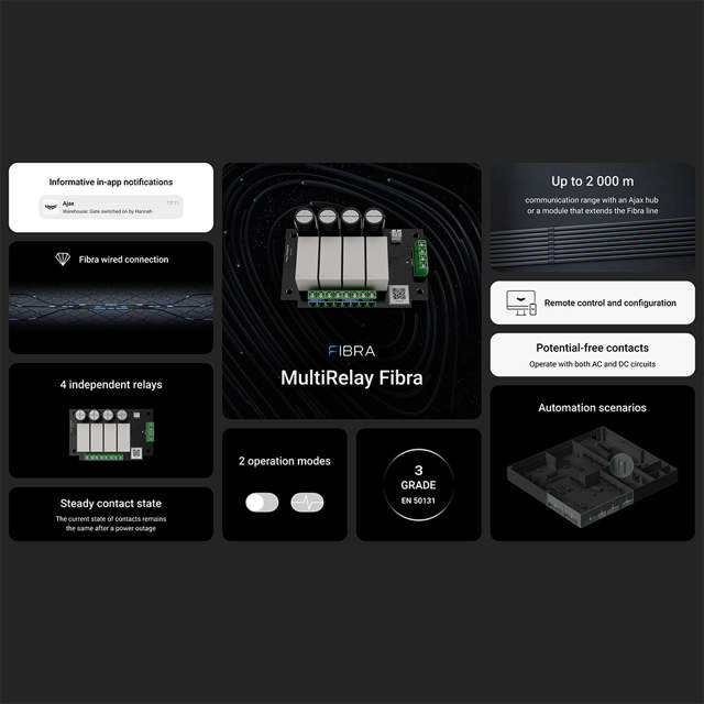 Ajax MultiRelay - Fibra - black
