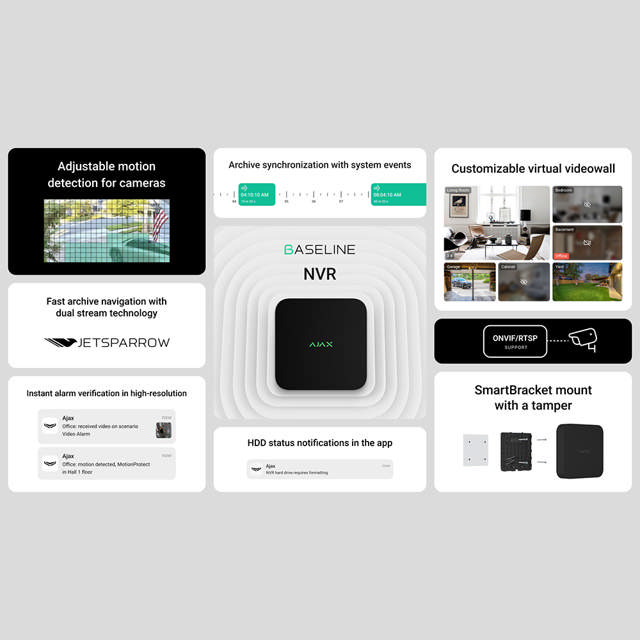 Ajax NVR (16ch) - Baseline - Black