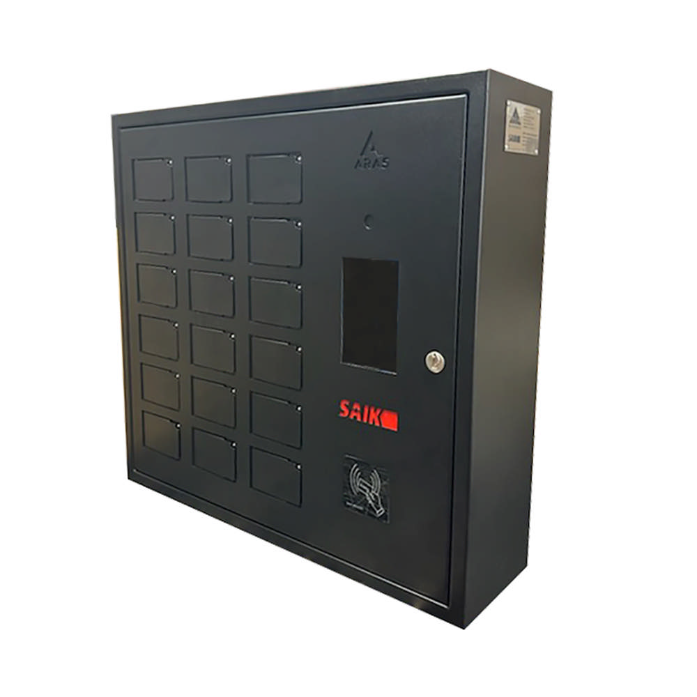 ARAS Nøgleskab - 18 Boxes - inkl. kortlæser - 75x51