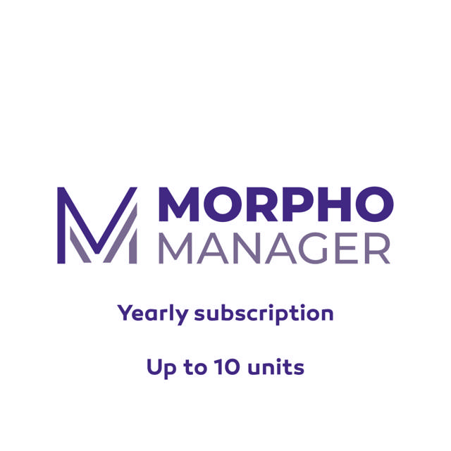Yearly subscription - Morpho Manager - up to 10 units