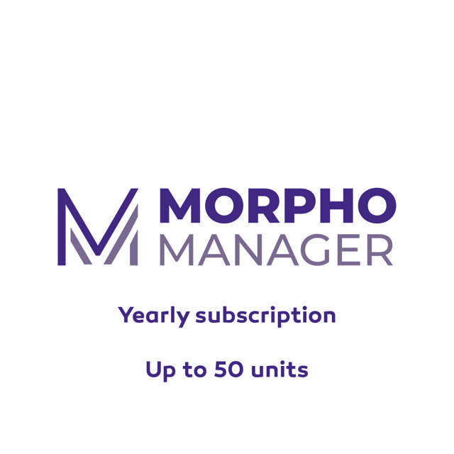 Yearly subscription - Morpho Manager - up to 50 units