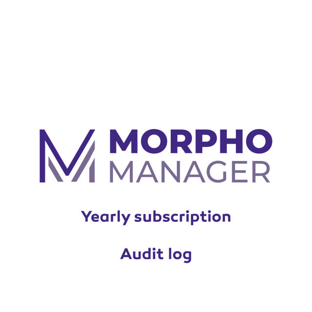 Yearly subscription - Morpho Manager - Audit Log