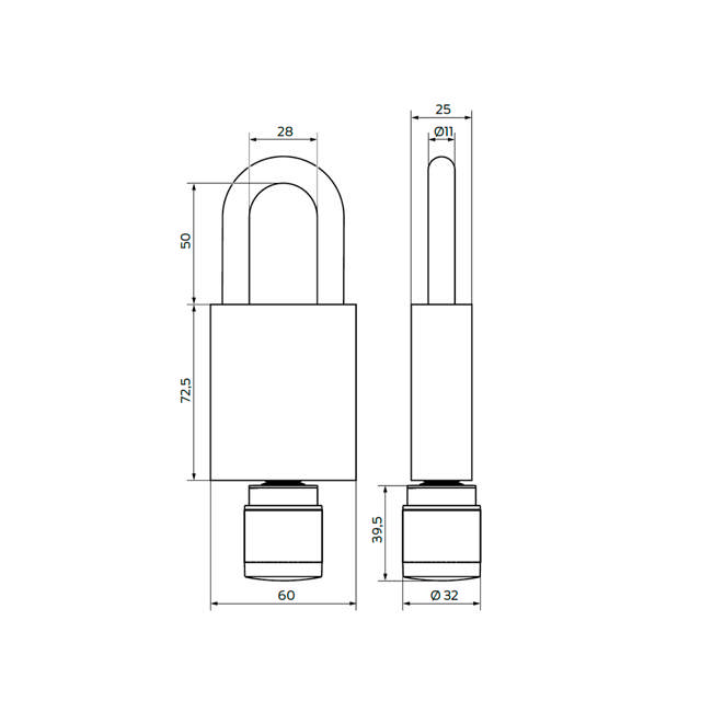 SI AX - Hængelås - WO - WP -Self Locking (11-50mm)