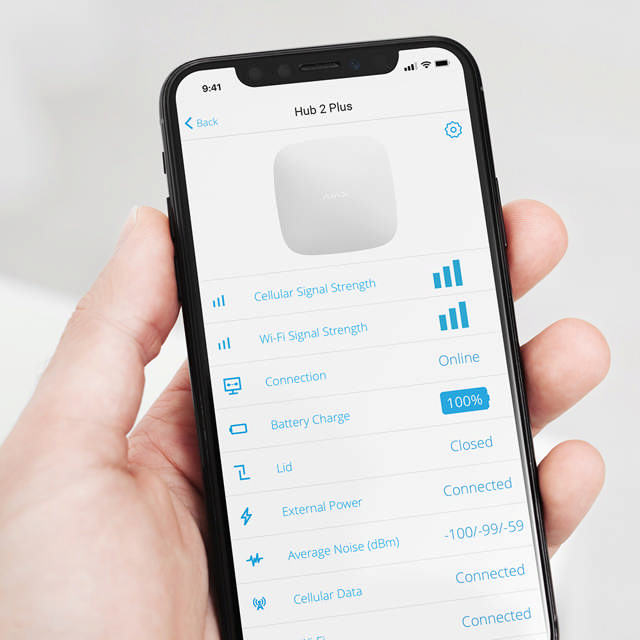 Ajax Hub 2 Plus (4G) - ARAS Line - white